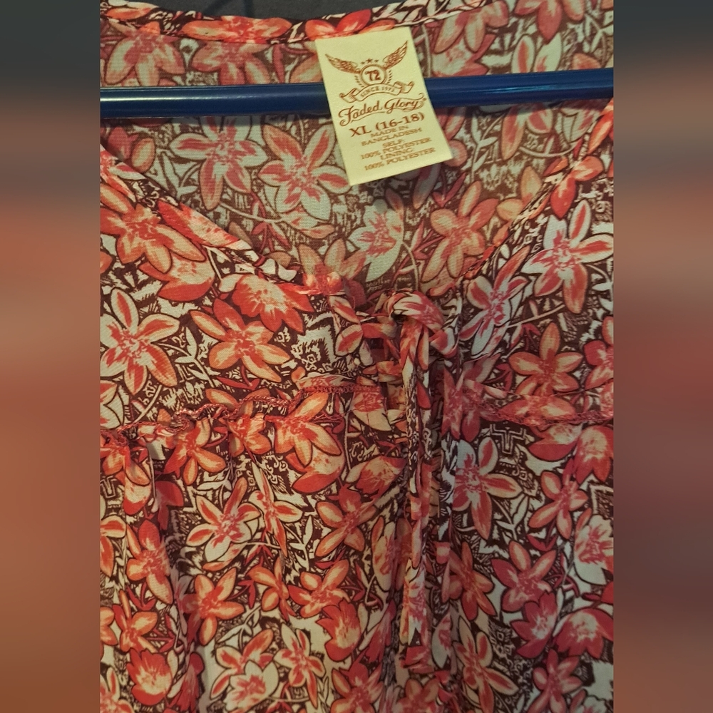 Jaded Glory Floral Top
